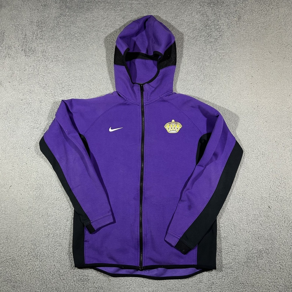 Nike Los Angeles Kings Hoodie Mens Medium Purple Therma Flex #3772